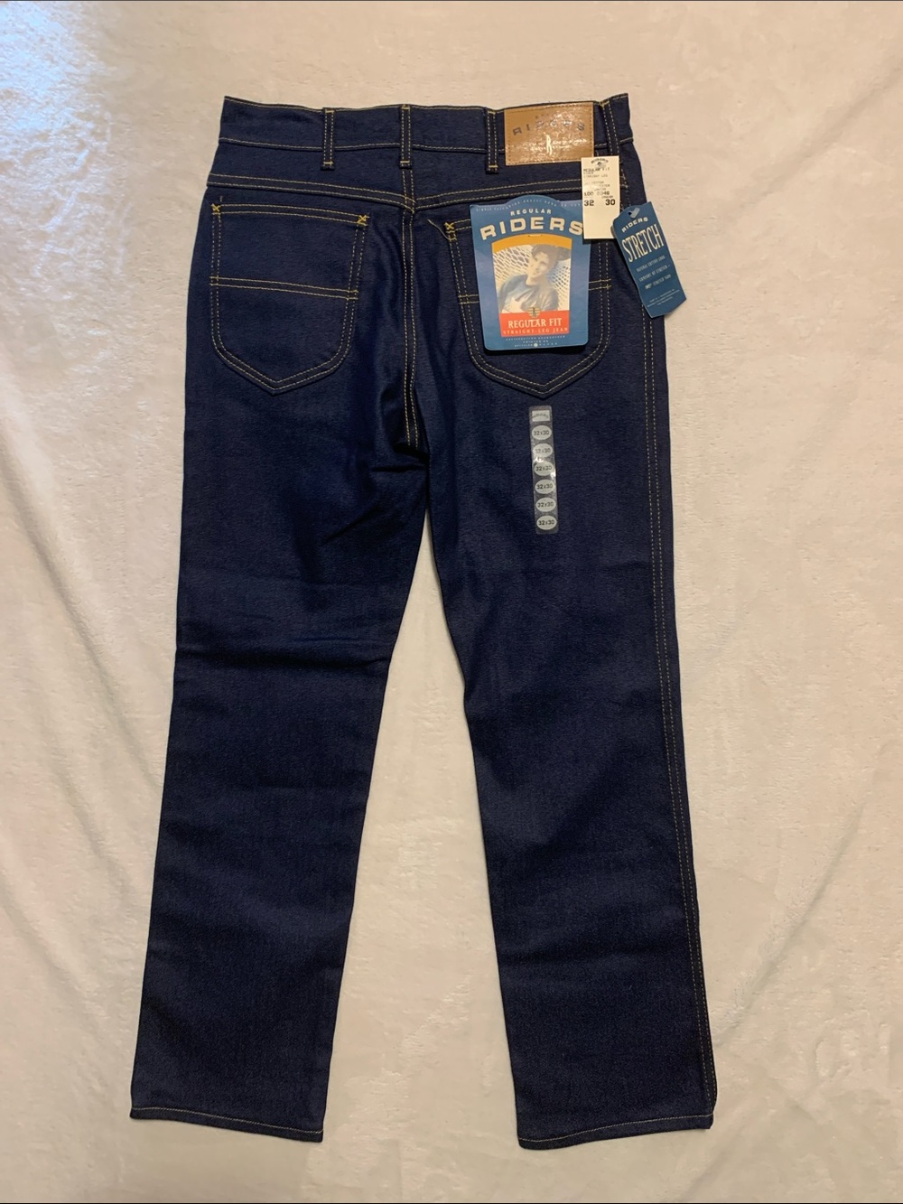Denim Riders Jeans Men 32x30 Blue Dark Wash Regular Straight USA stretch new